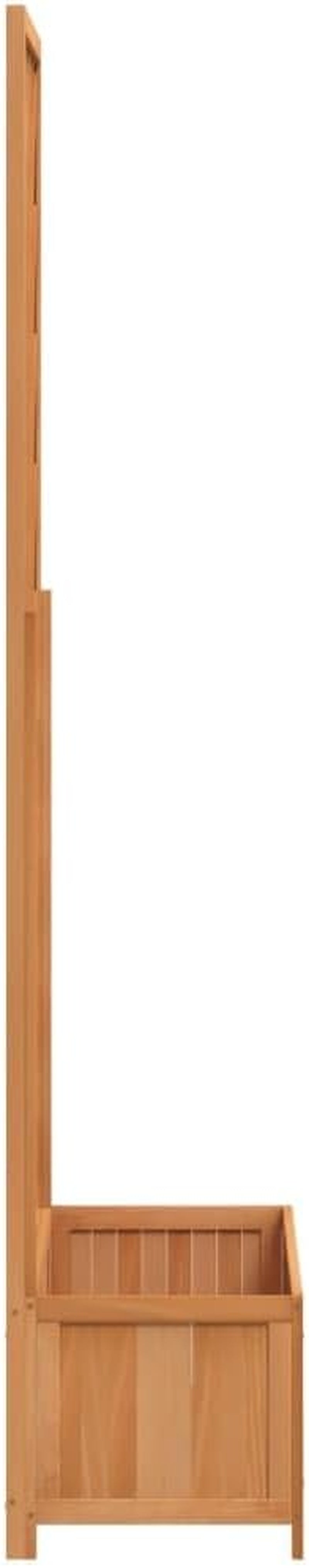 Bac À Fleurs Avec Treillis 90X35X180 Cm, Sapin Massif Marron, Jardinière Surélevée Pour Intérieur Et Extérieur, Balcon & Jardin, Support Pour Végétaux Grimpants, Porte-Pots En Bois